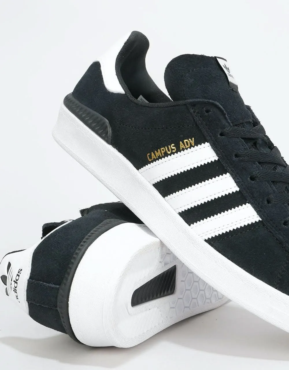 adidas Campus ADV Skate Shoes - Core Black/White/White