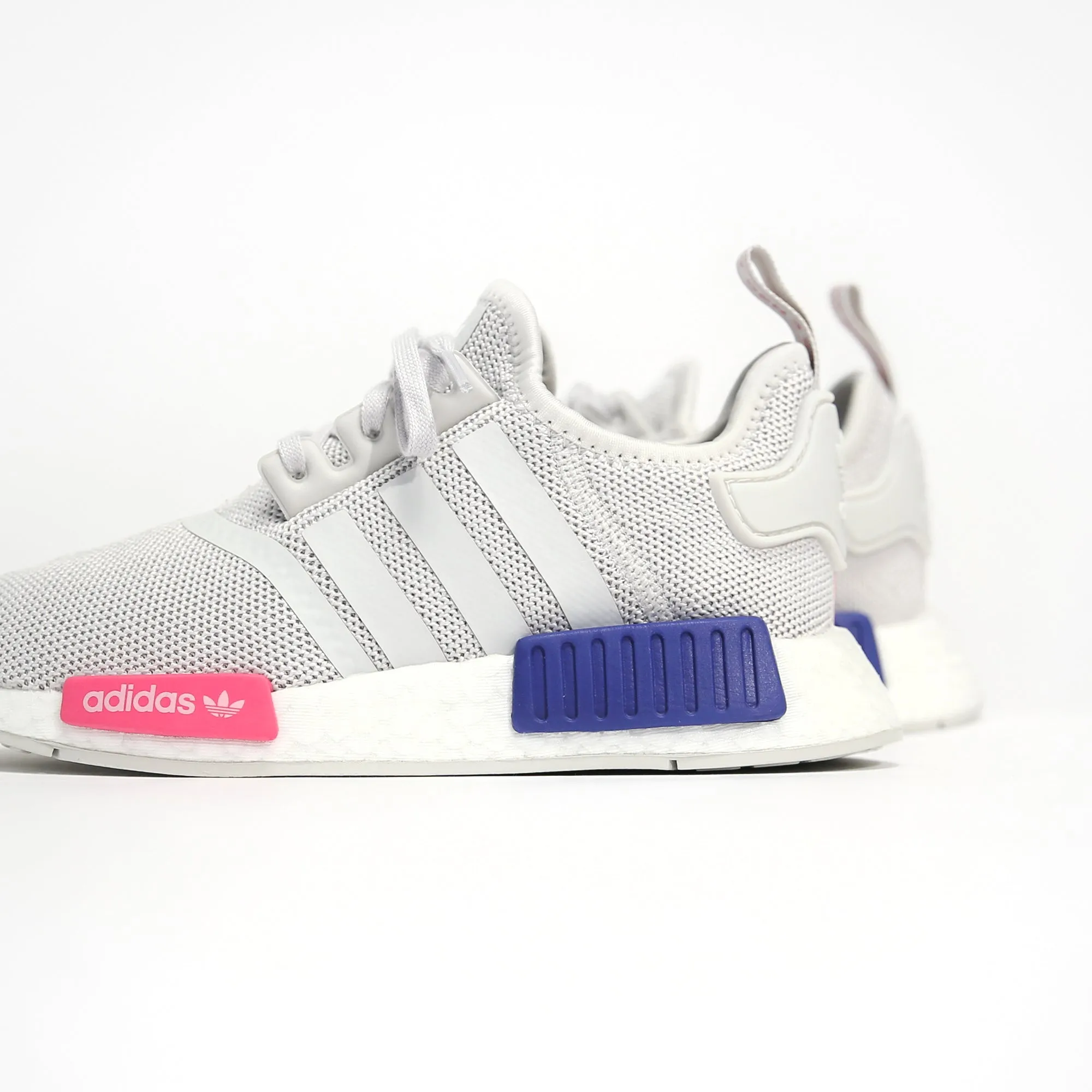 adidas Grade School NMD R1 - Grey One / Shock Pink