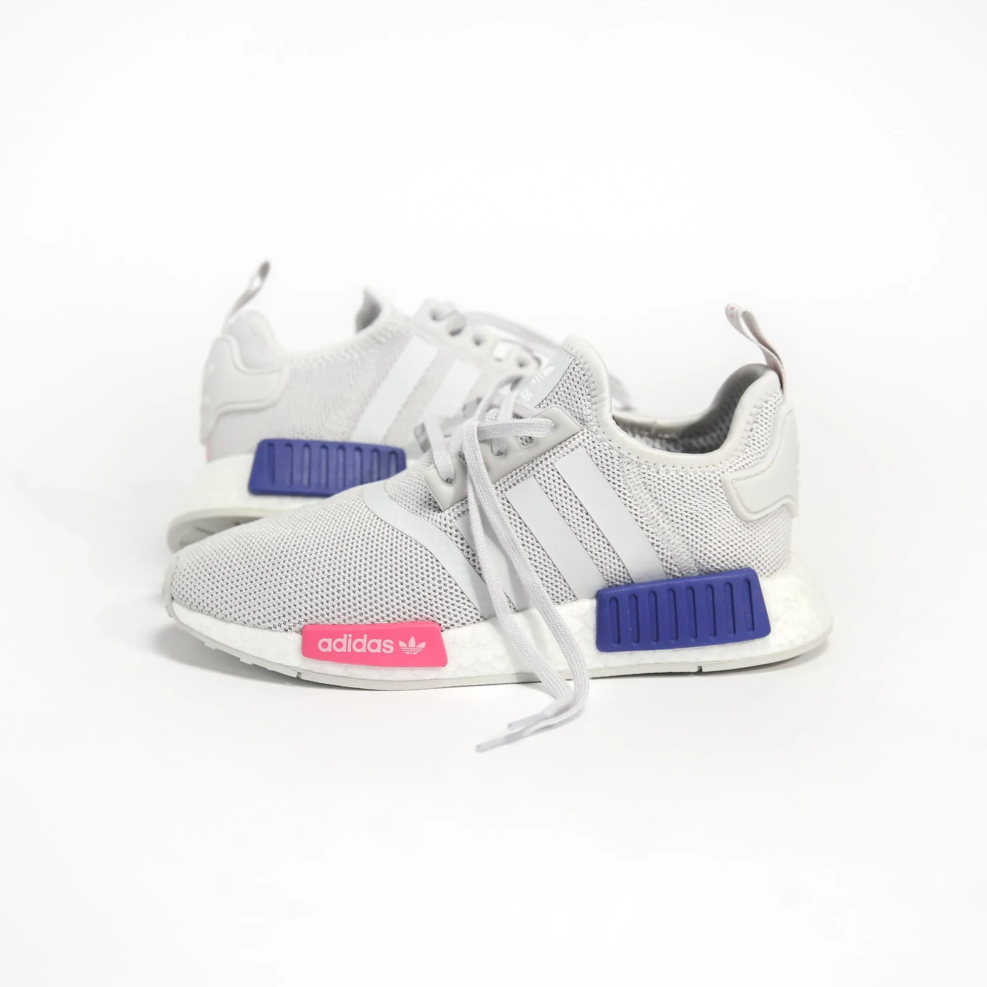 adidas Grade School NMD R1 - Grey One / Shock Pink