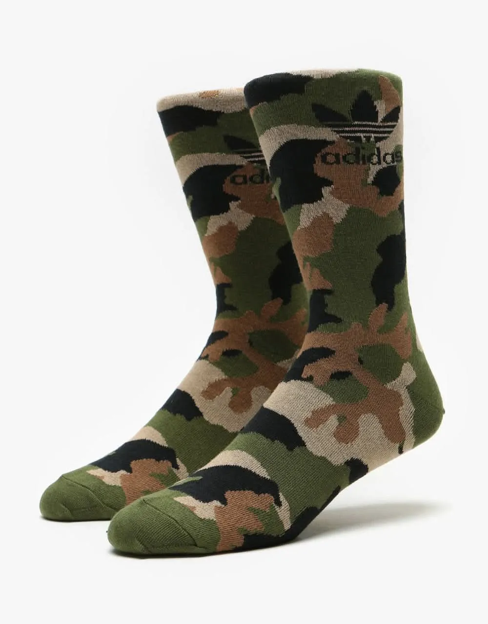 adidas Skateboarding Camo Crew Socks - Wild Pine/Black