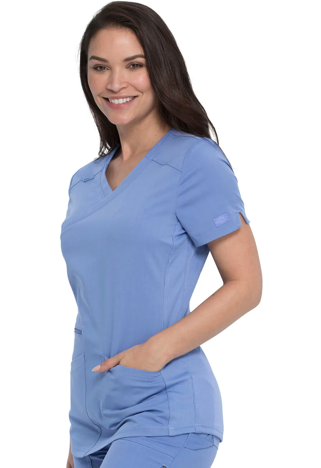 Balance - Women's Mock Wrap Solid Scrub Top