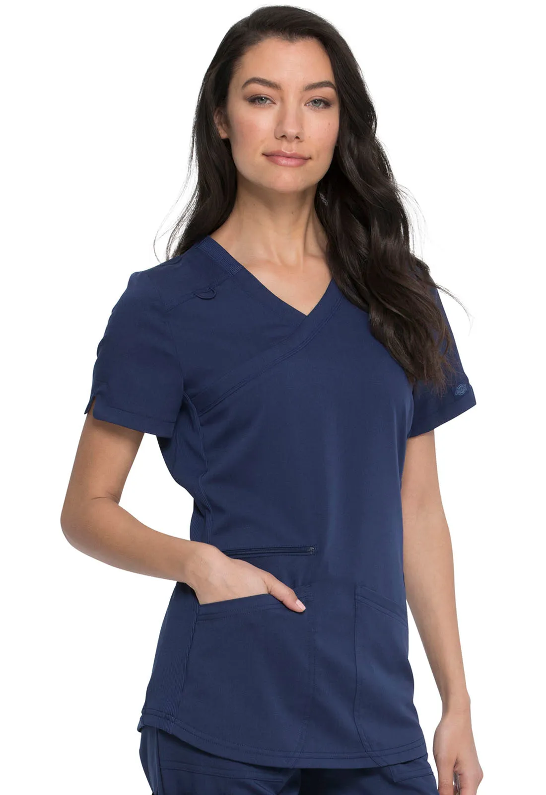 Balance - Women's Mock Wrap Solid Scrub Top