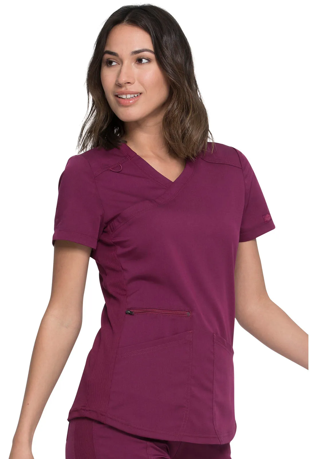 Balance - Women's Mock Wrap Solid Scrub Top