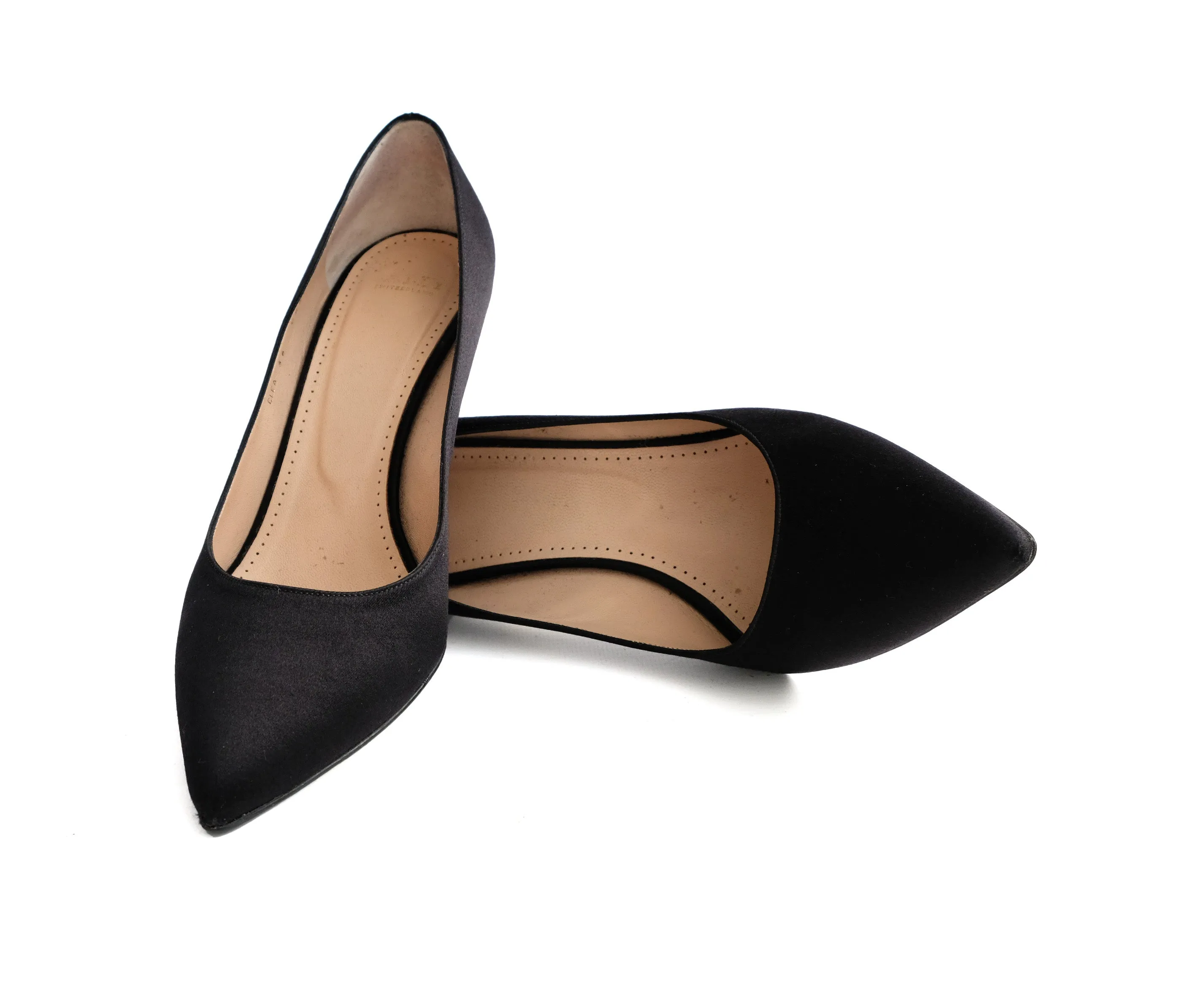 Bally Court Shoes in Black Satin, EU36