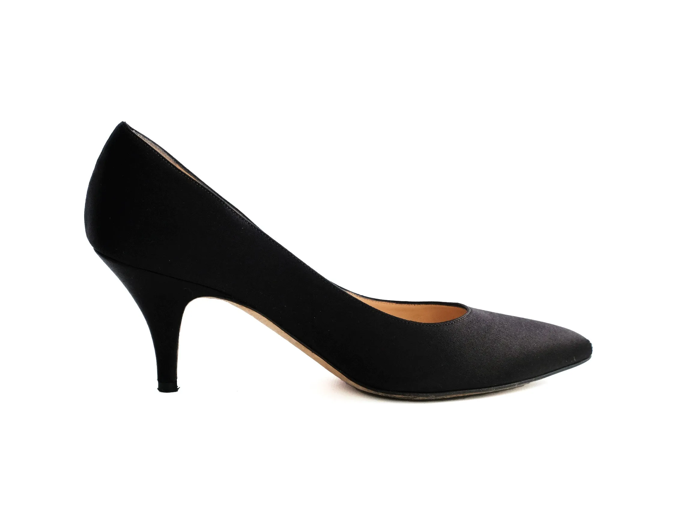 Bally Court Shoes in Black Satin, EU36