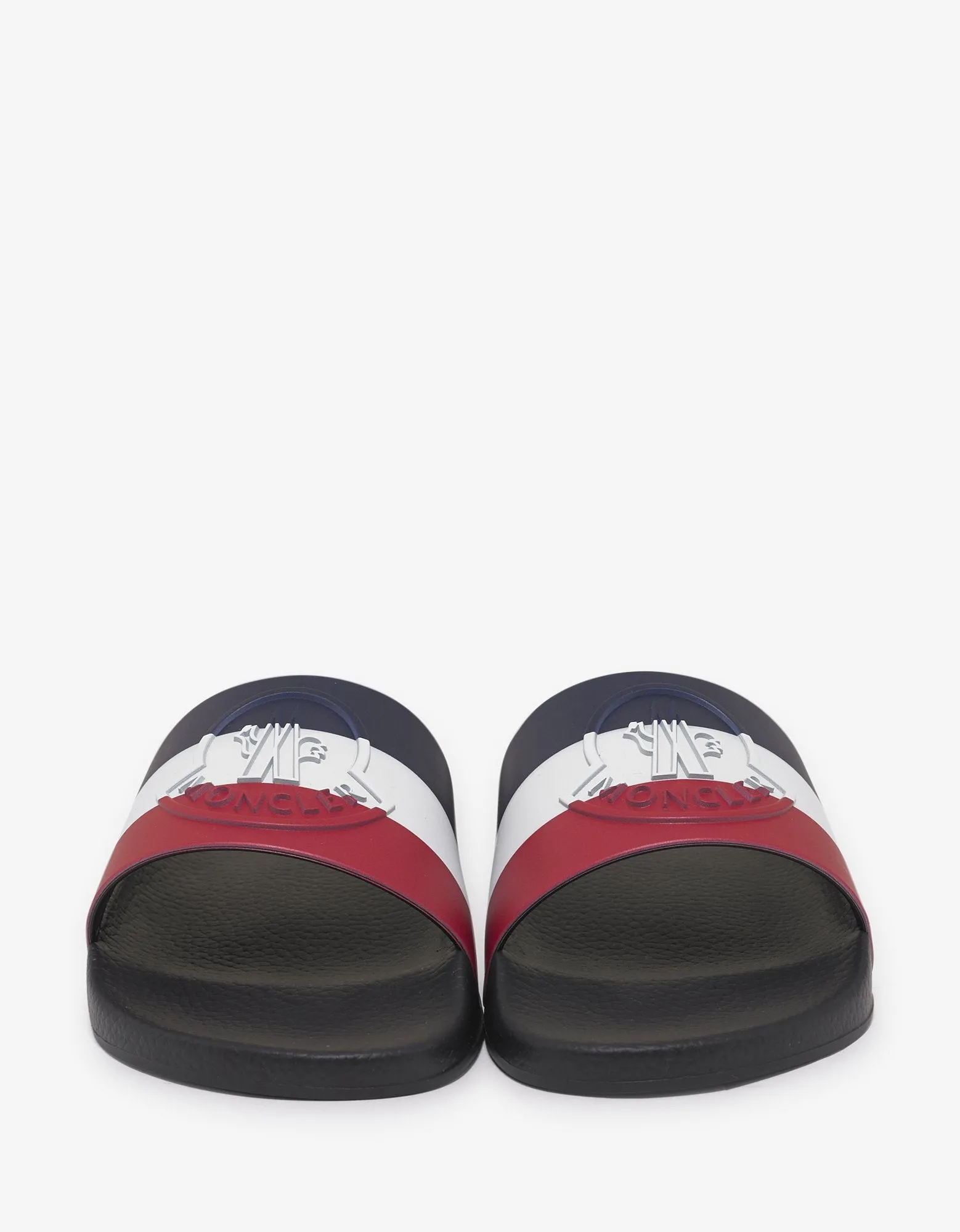 Basile Black Tricolour Logo Slide Sandals