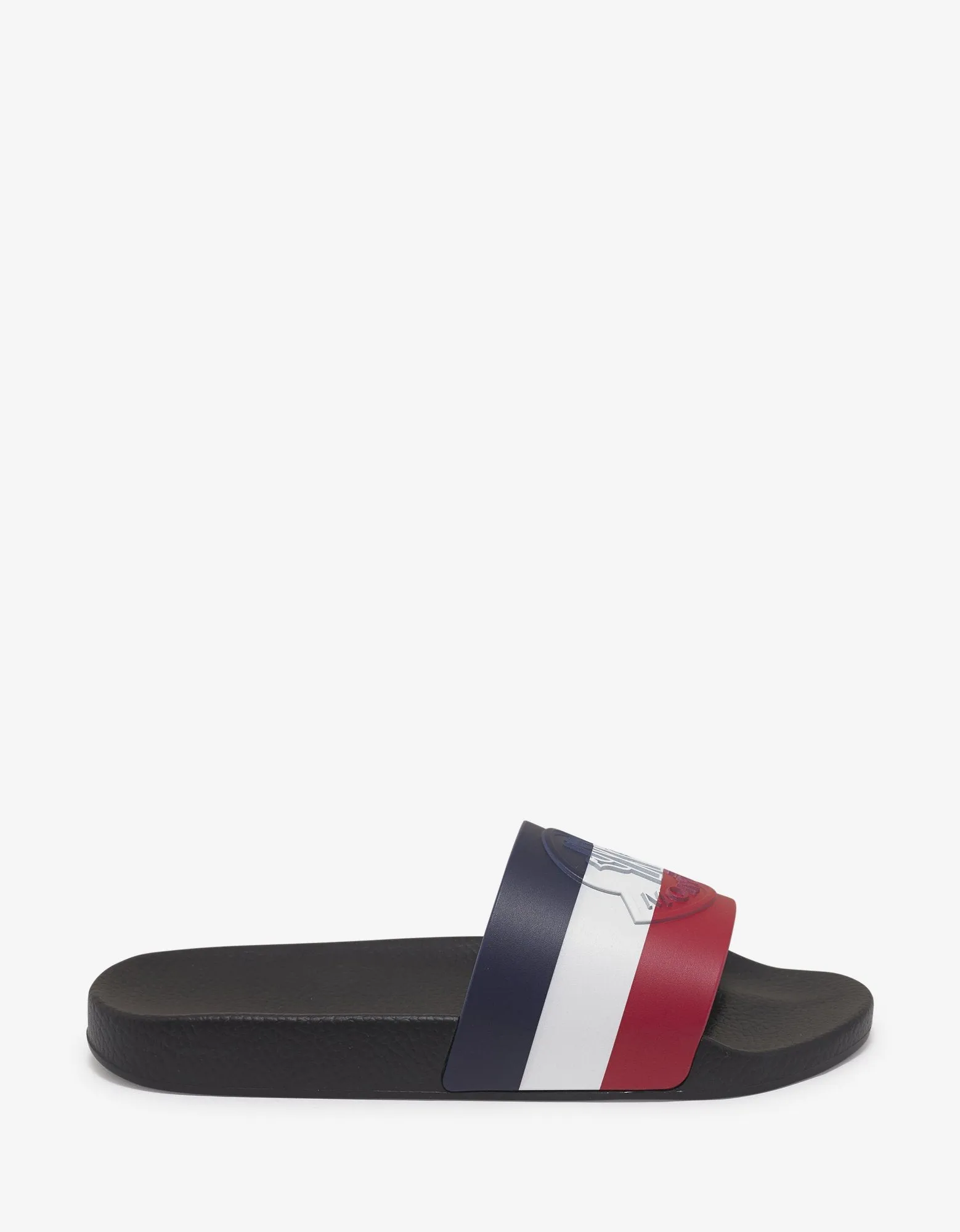 Basile Black Tricolour Logo Slide Sandals