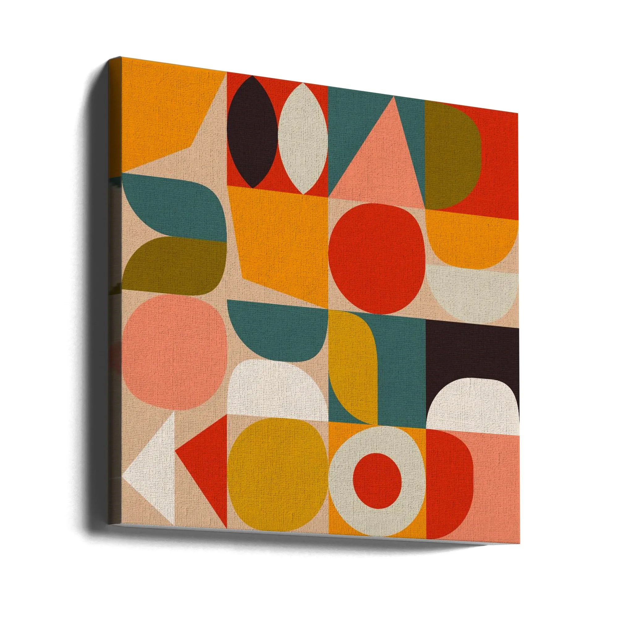 Bauhaus Modern Bold - Square Stretched Canvas, Poster or Fine Art Print