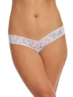 Bride Crystal Crotchless Thong White