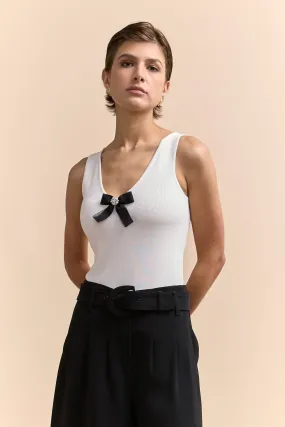 Cami knit with bow detail