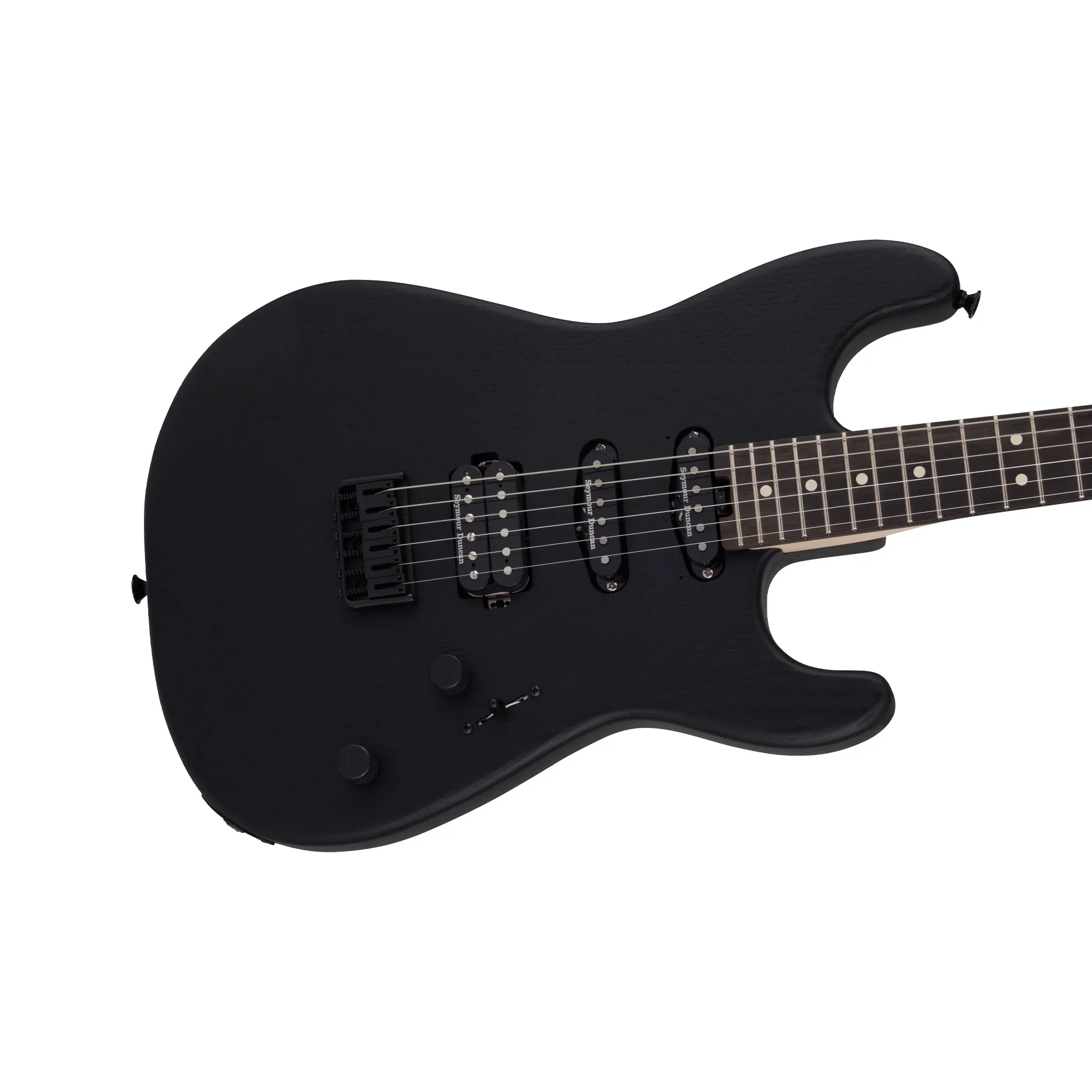 Charvel Pro-Mod San Dimas Style 1 HSS HT Sassafras Electric Guitar, Ebony FB, Satin Black