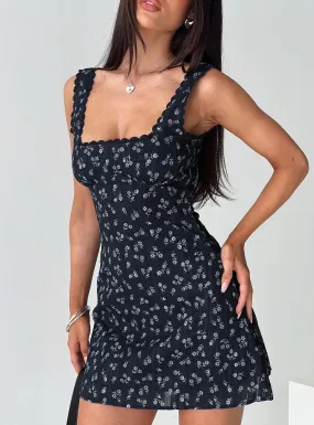 Dasha Mini Dress Navy Floral