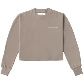 French Terry Crop Sweatshirt Truffle