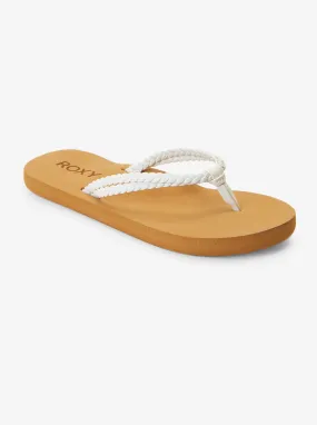 Girls 4-16 Costas Flip-Flops - White