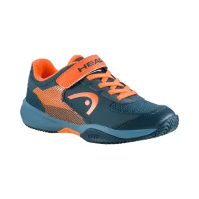 Head Sprint Velcro 3.0 Kids Tennis Shoes (Bluestone/Orange) (Clearance Sale)