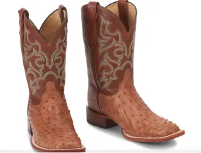 Justin Truman Cognac Full Quill Ostrich Men's Boots