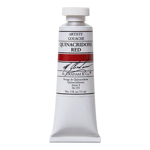 M. Graham Gouache Paint - Quinacridone Red 155 - 15ml Tube