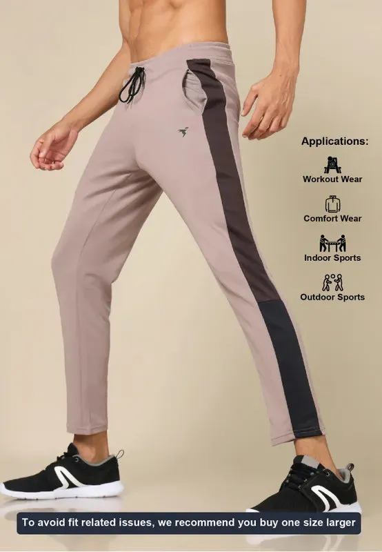 Men Colorblock Slim Fit Trackpants with ELASTO PLUS