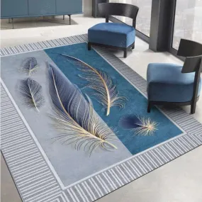 Modern Flannel Printed Carpet for Stylish Living Rooms