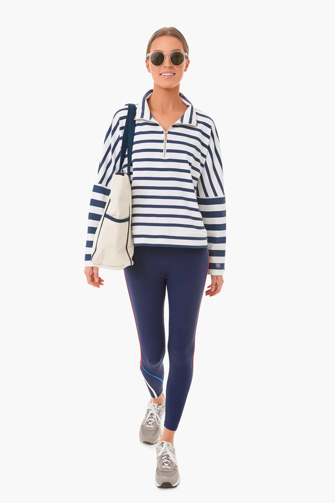 Navy Stripe Pine Legging