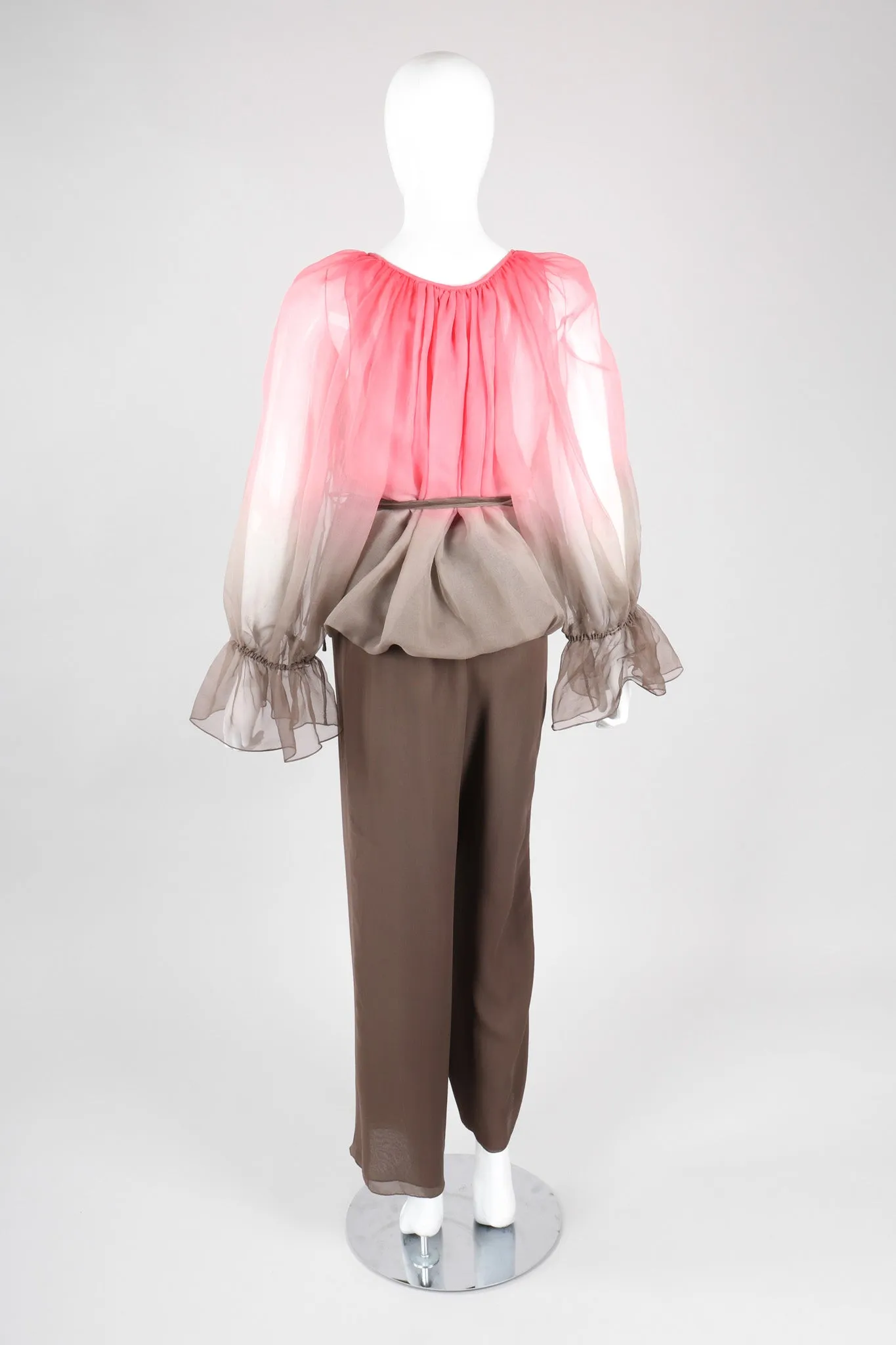 Neapolitan Chiffon Blouse and Pant Set