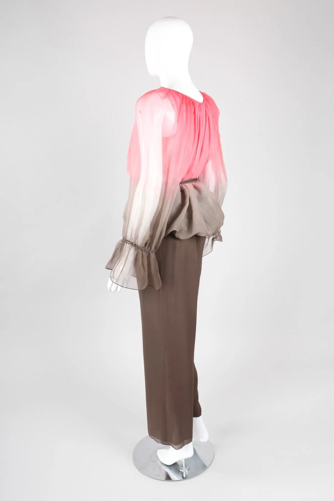 Neapolitan Chiffon Blouse and Pant Set