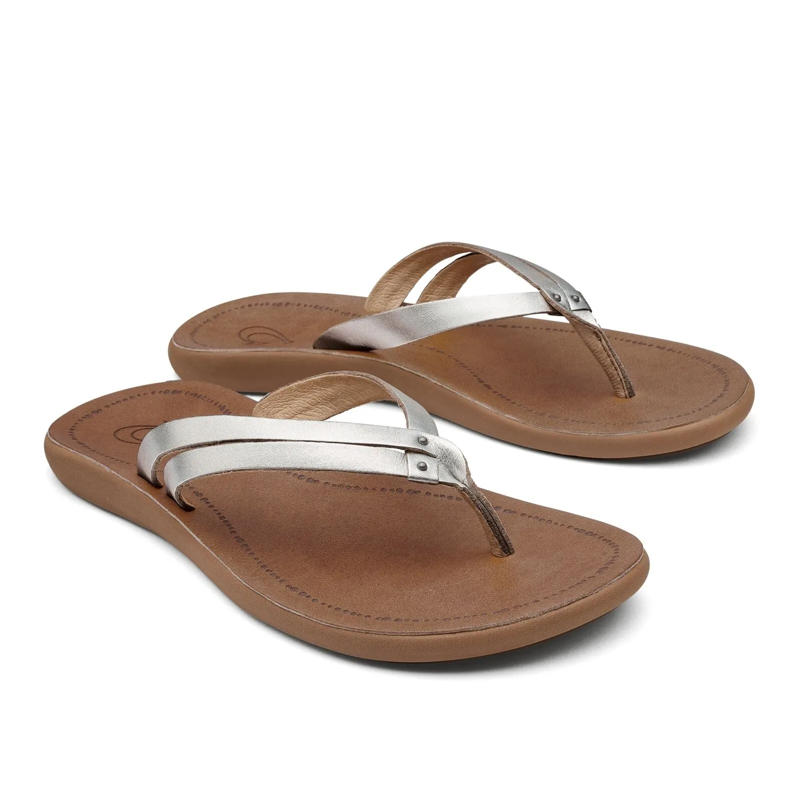 OluKai KAPEHE LUANA WOMEN'S SANDAL-SILVER/SAHARA