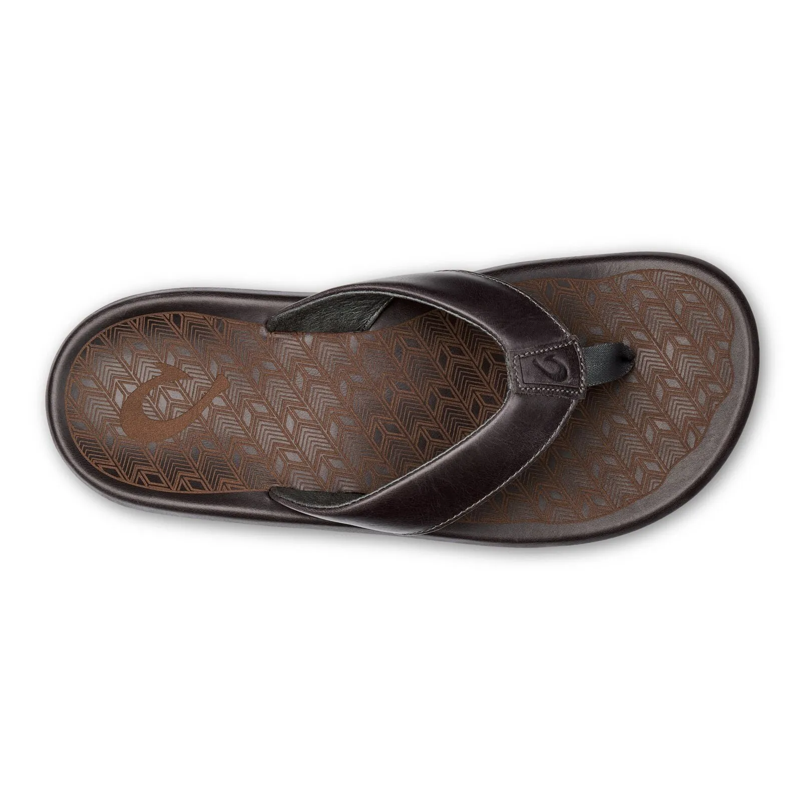 OluKai Mens Ilikai Sandals-Charcoal/Charcoal