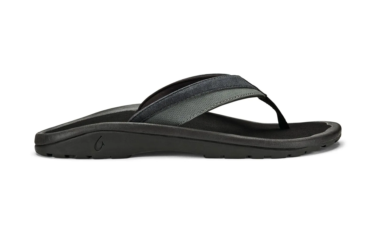 OluKai Mens 'Ohana Koa Sandals-Lava Rock/Lava Rock