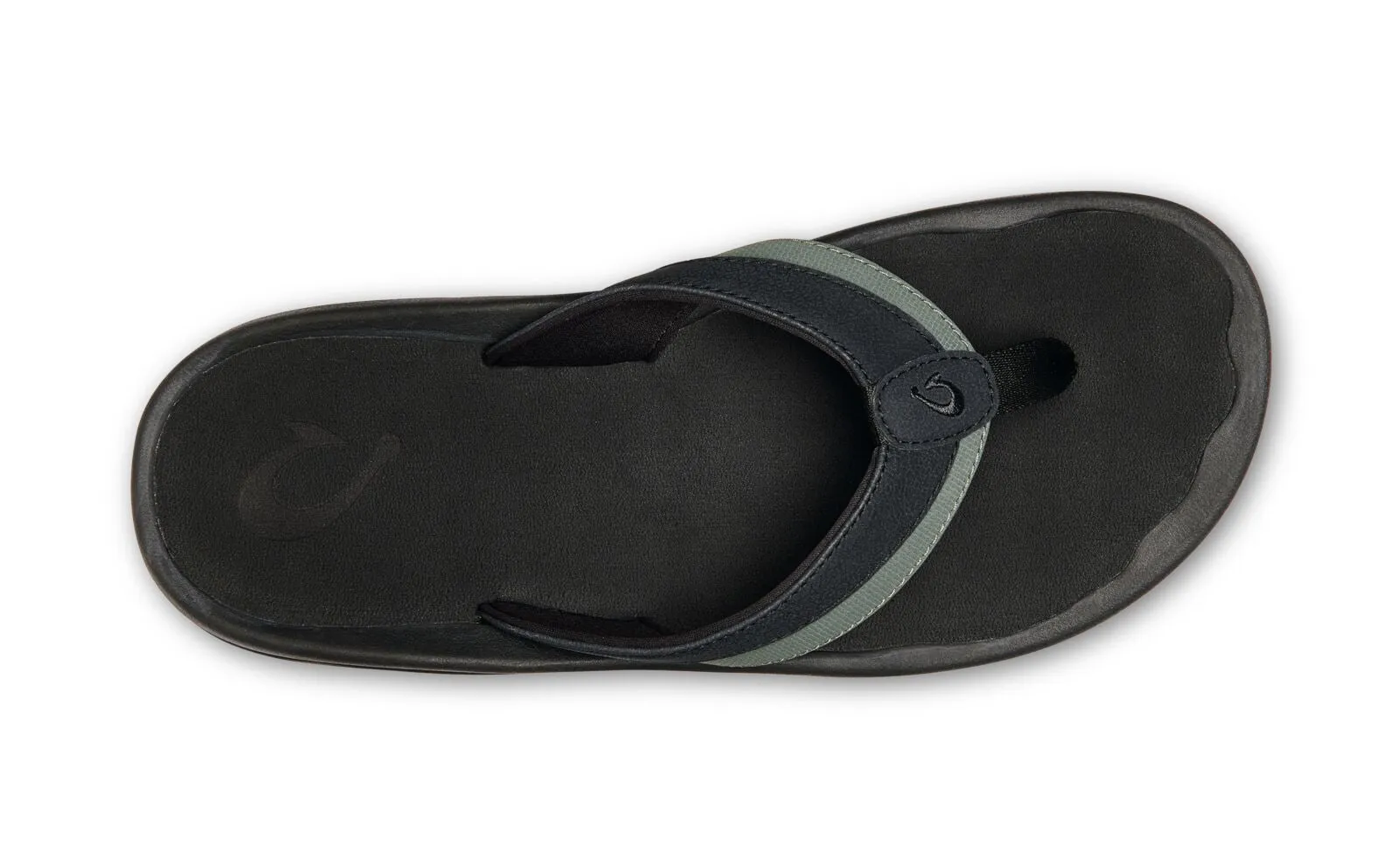 OluKai Mens 'Ohana Koa Sandals-Lava Rock/Lava Rock