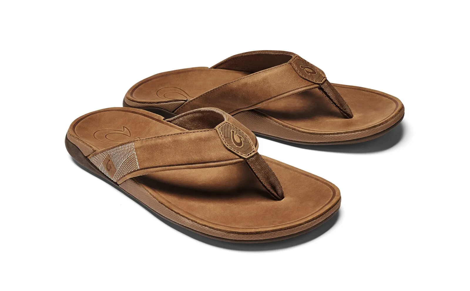 OluKai Mens Tuahine Sandals-Toffee/Toffee