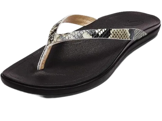 OluKai Womans Ho'Opio Sandals-Mineral Grey