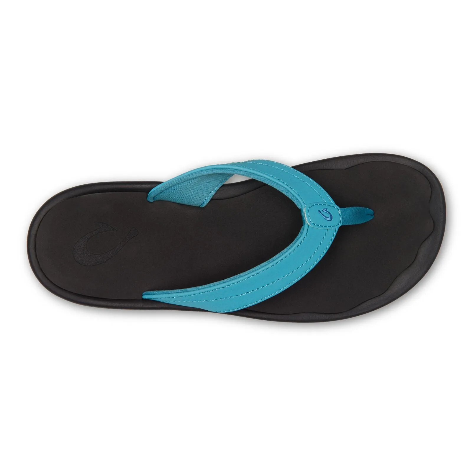 OluKai Womans 'Ohana Sandals-Blue Mist/Black