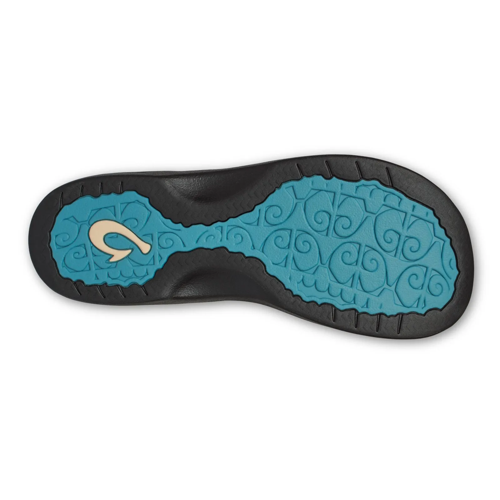 OluKai Womans 'Ohana Sandals-Blue Mist/Black