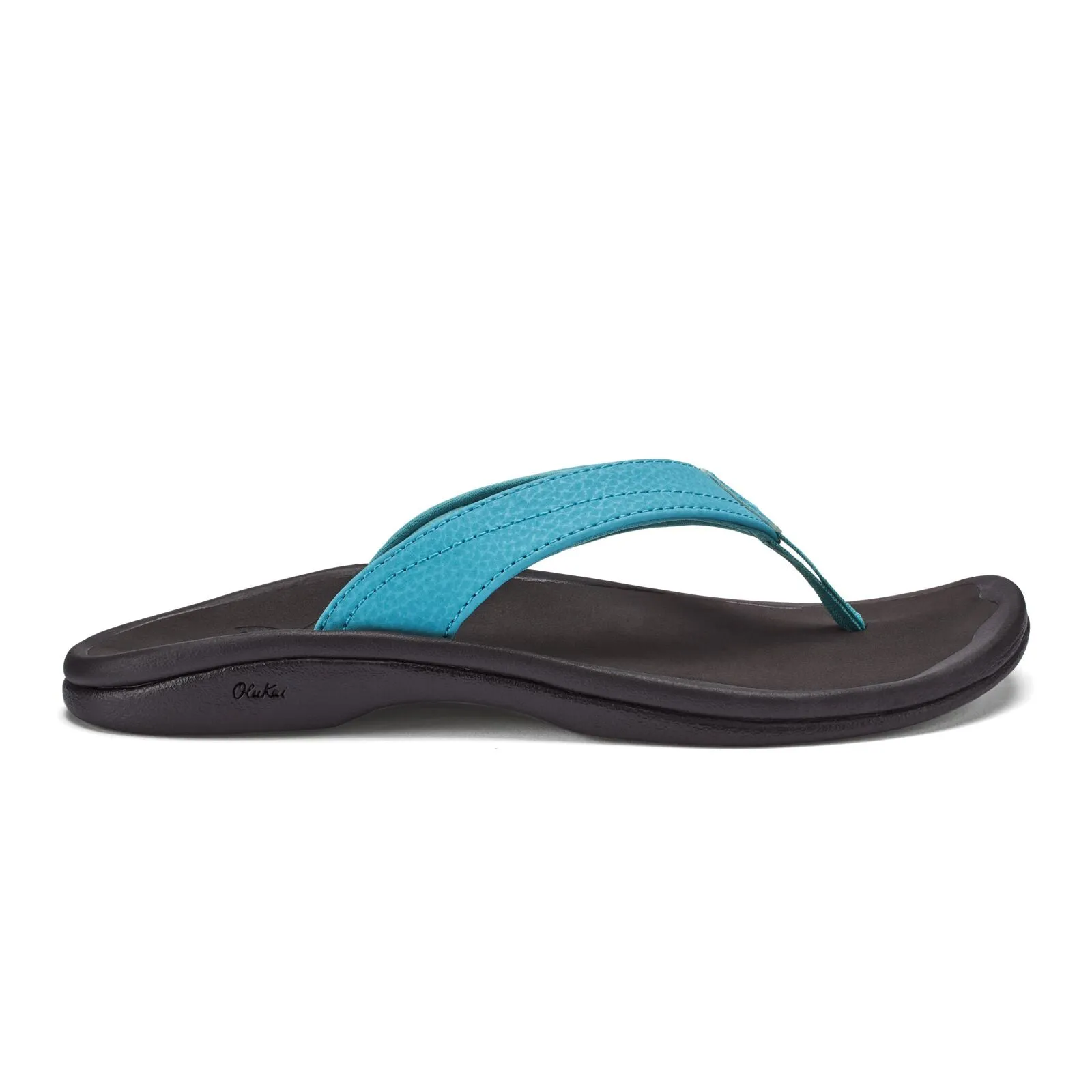 OluKai Womans 'Ohana Sandals-Blue Mist/Black