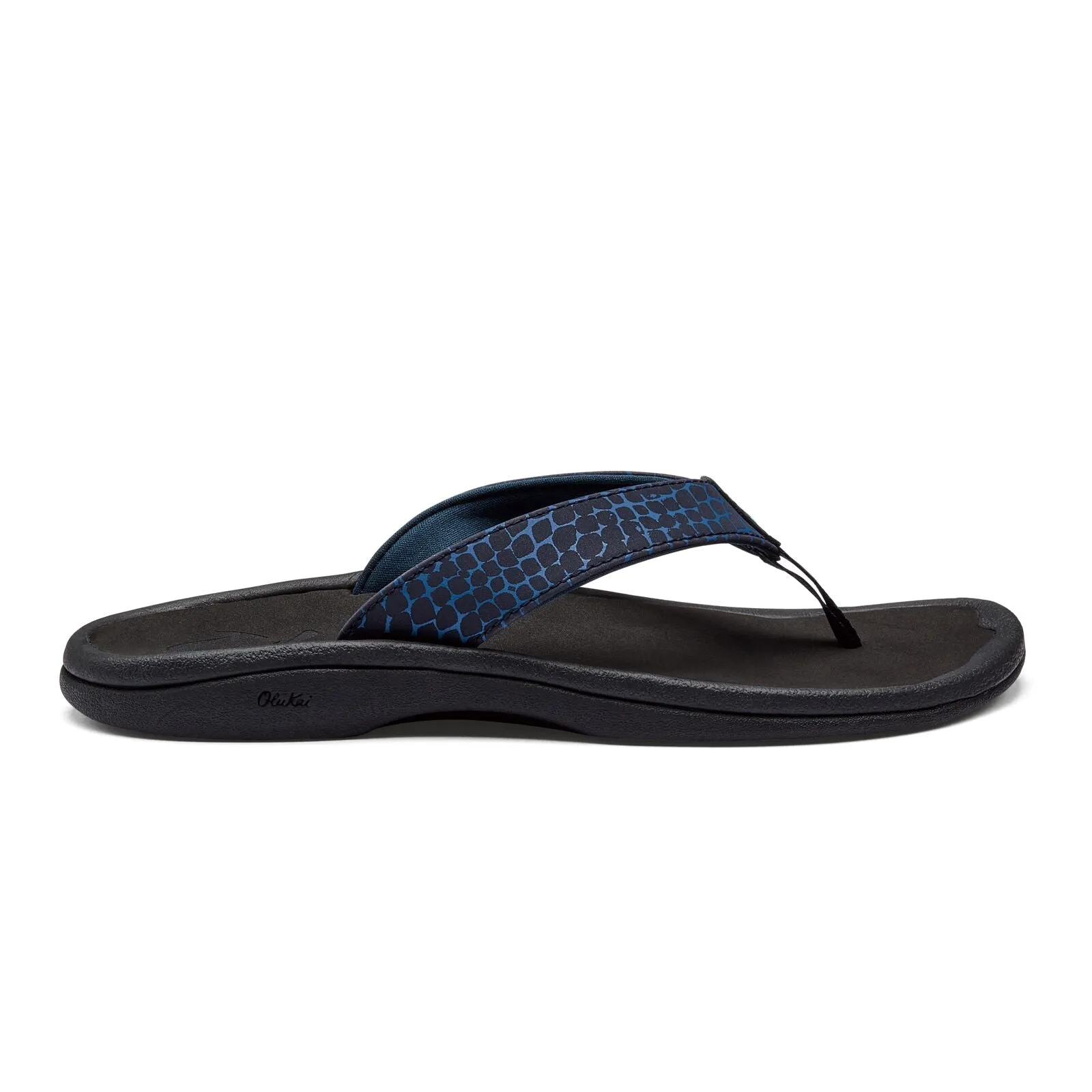 OluKai Womens 'Ohana Pa'i Sandals-TTrench Blue/Mo