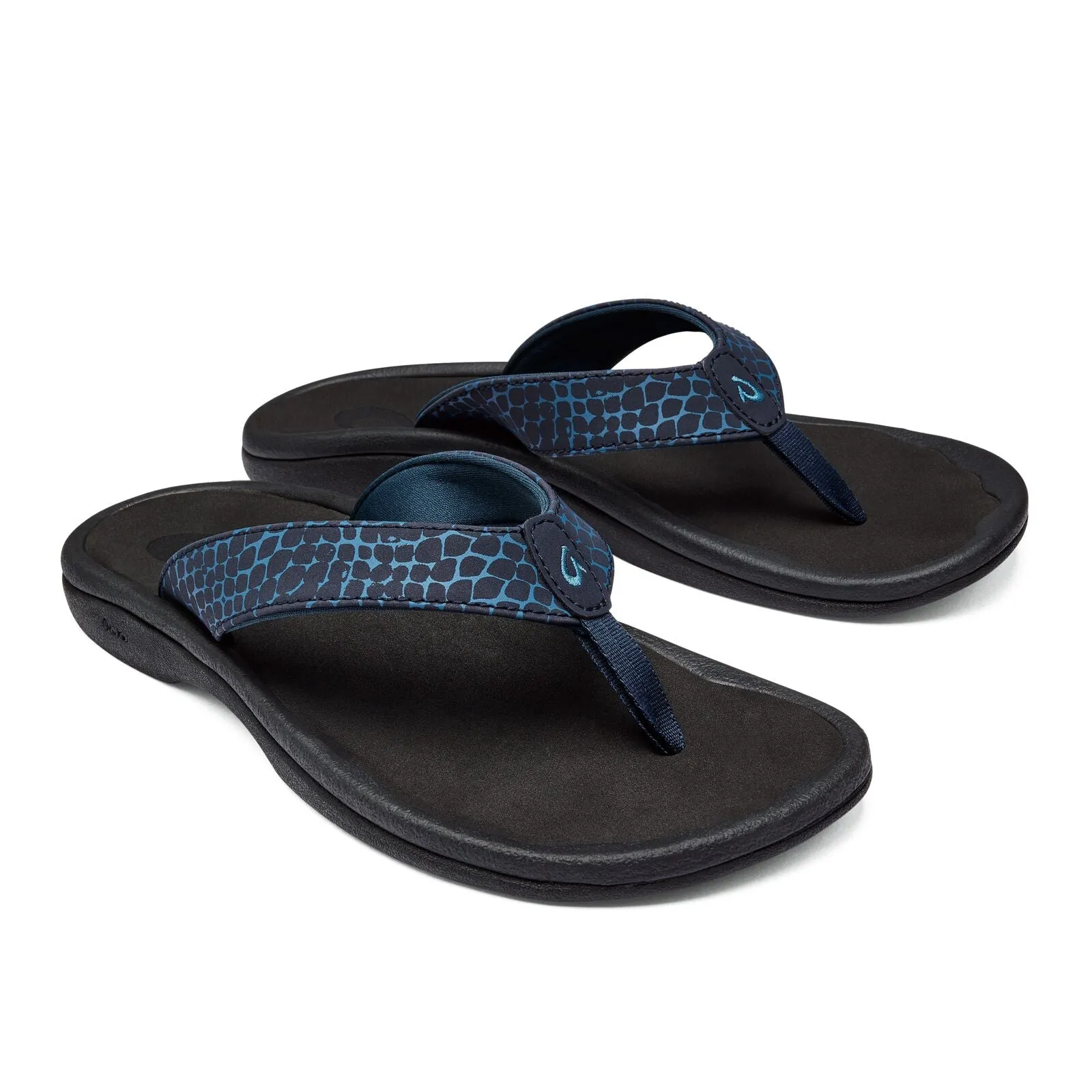 OluKai Womens 'Ohana Pa'i Sandals-TTrench Blue/Mo