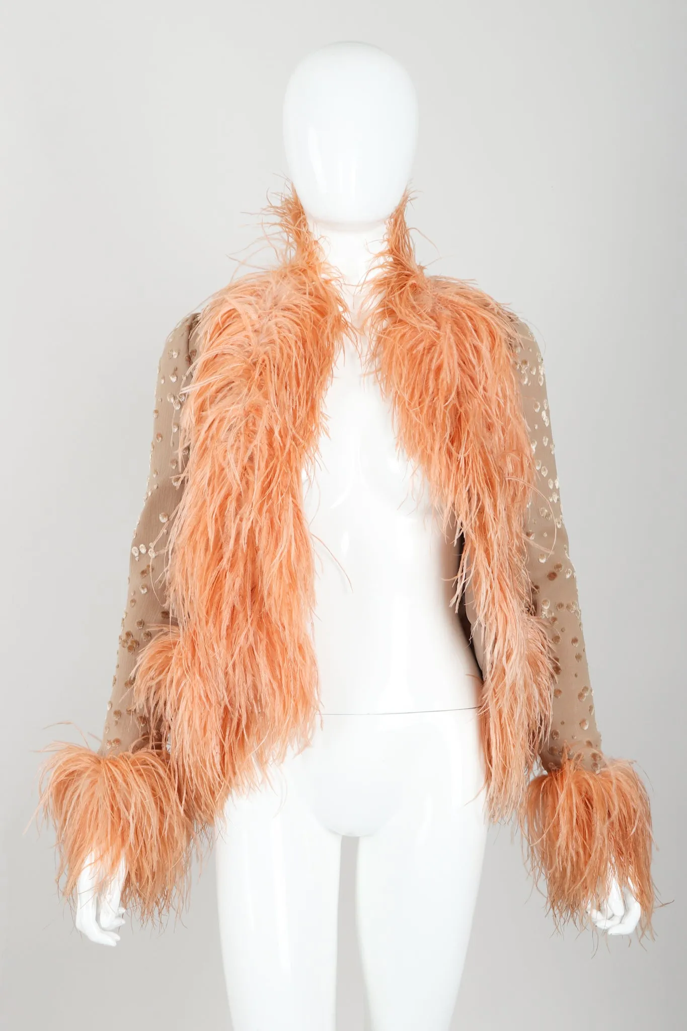 Ostrich Feather Burnout Jacket