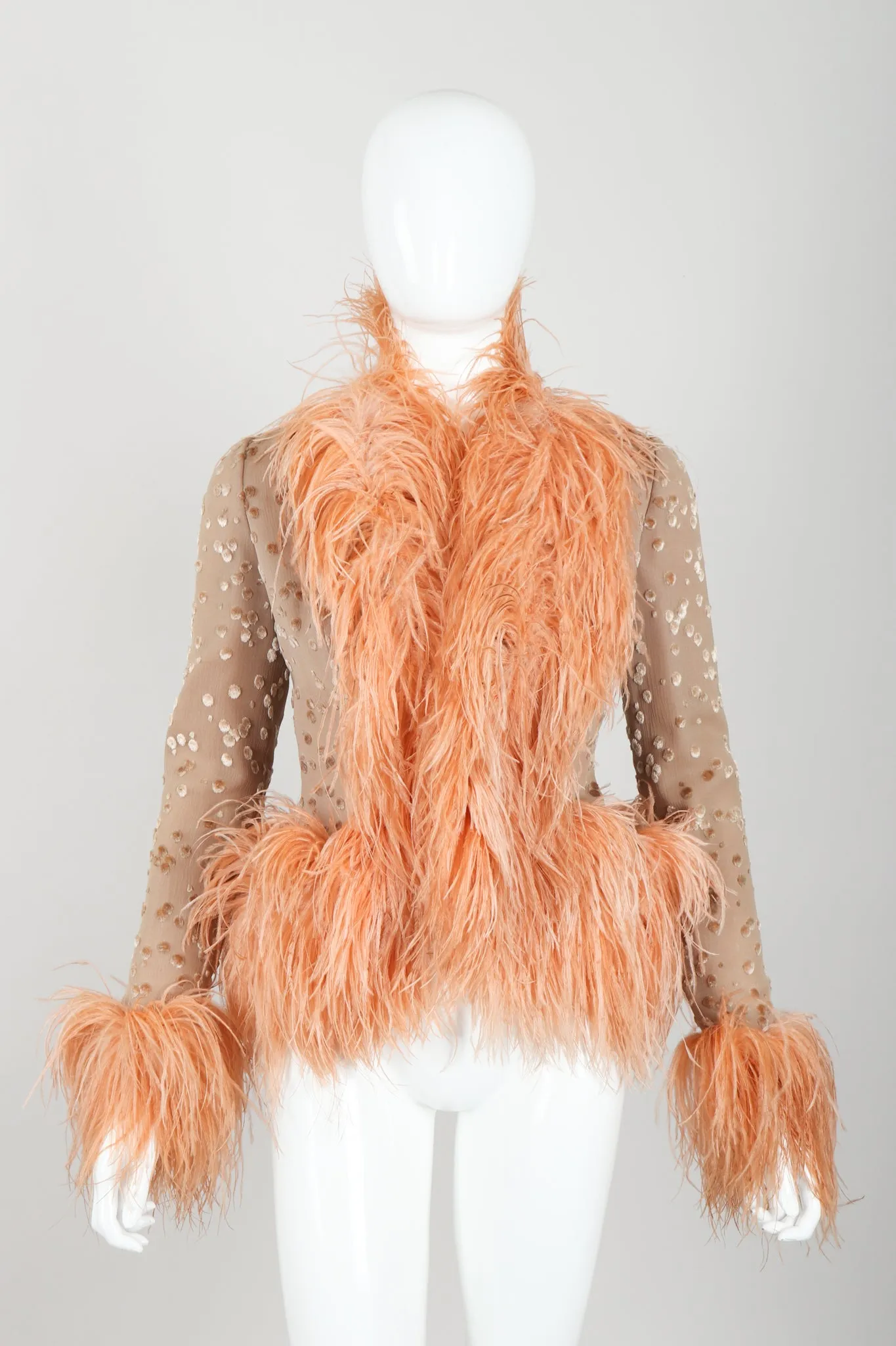 Ostrich Feather Burnout Jacket