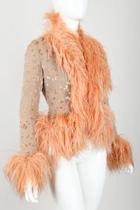 Ostrich Feather Burnout Jacket