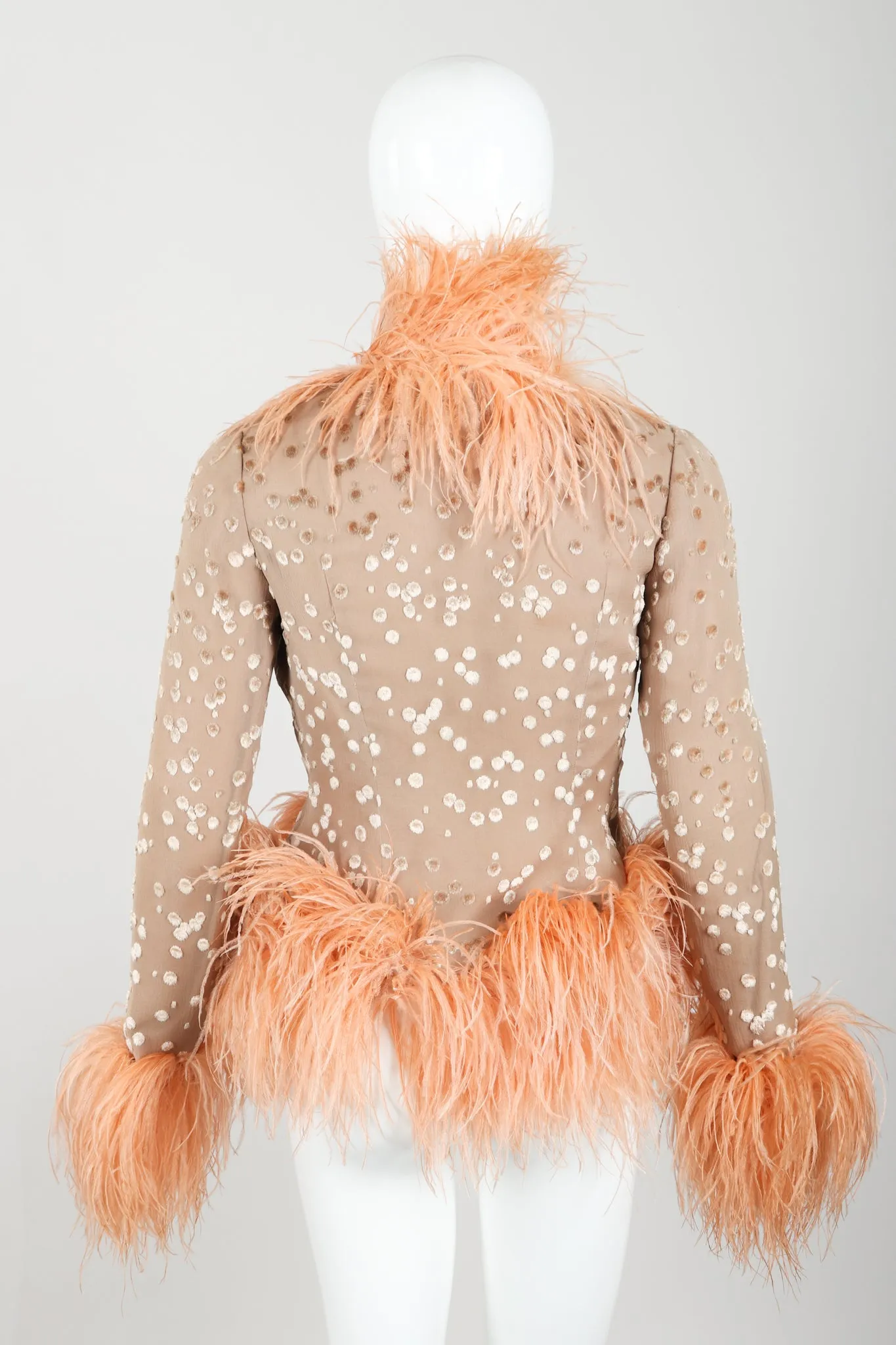 Ostrich Feather Burnout Jacket