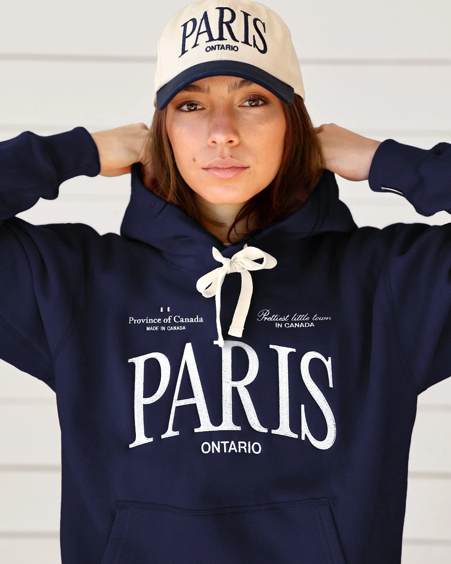 Paris Ontario Fleece Hoodie Navy - Unisex