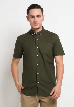 Slim Fit Short Sleeve Oxford Shirt