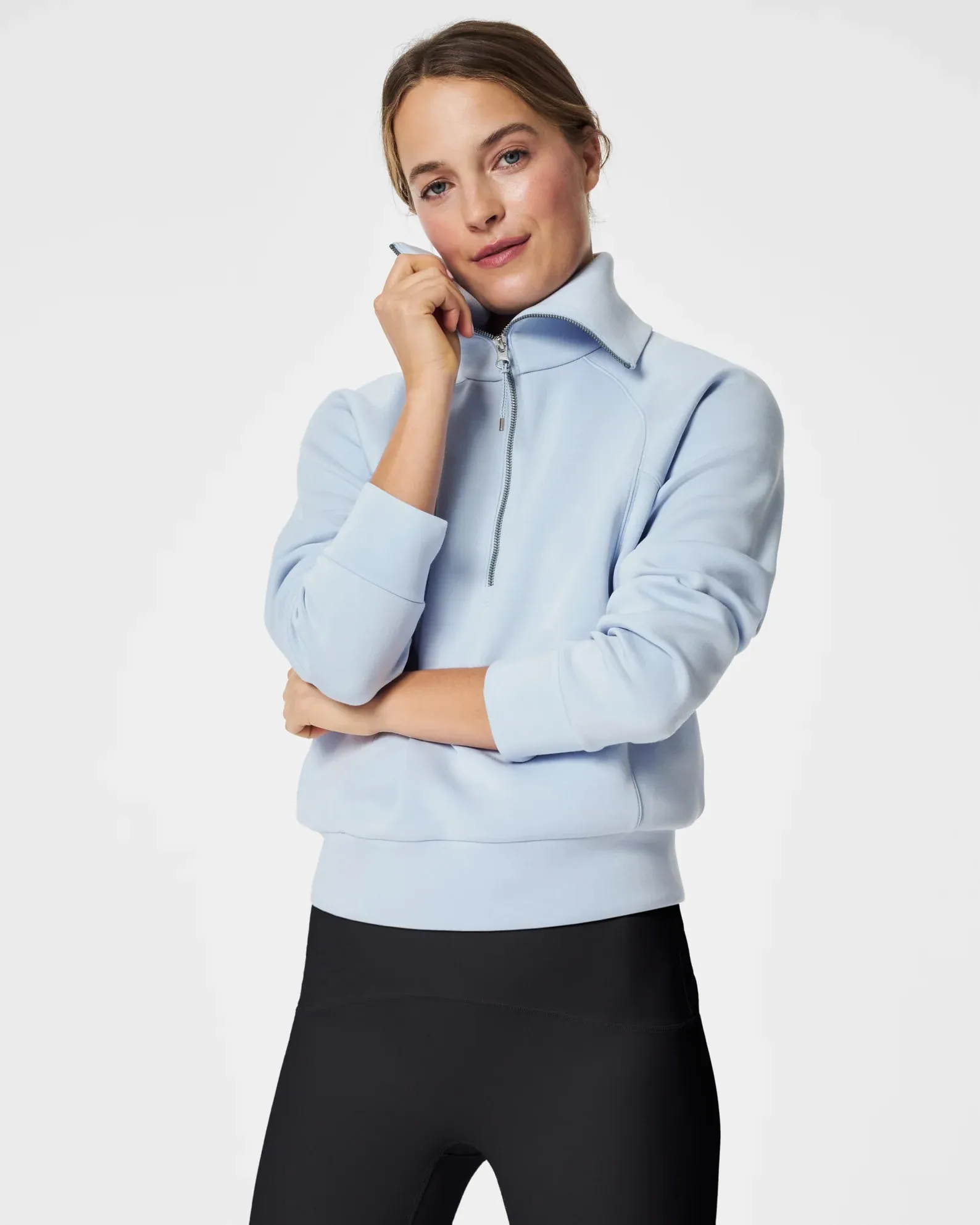 Spanx AirEssentials Half Zip - Oxford Blue