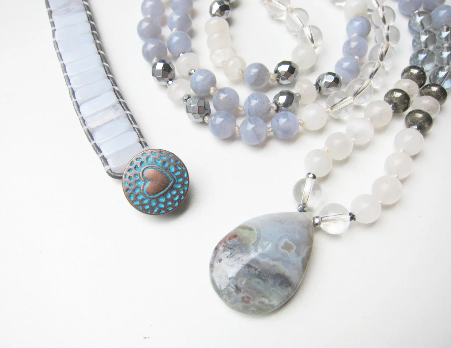 The Tranquil Mala Pendant Necklace in 108 Beads