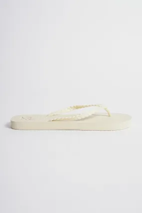 Women's Braided Strap Flip Flops with Debossed “P” Branding